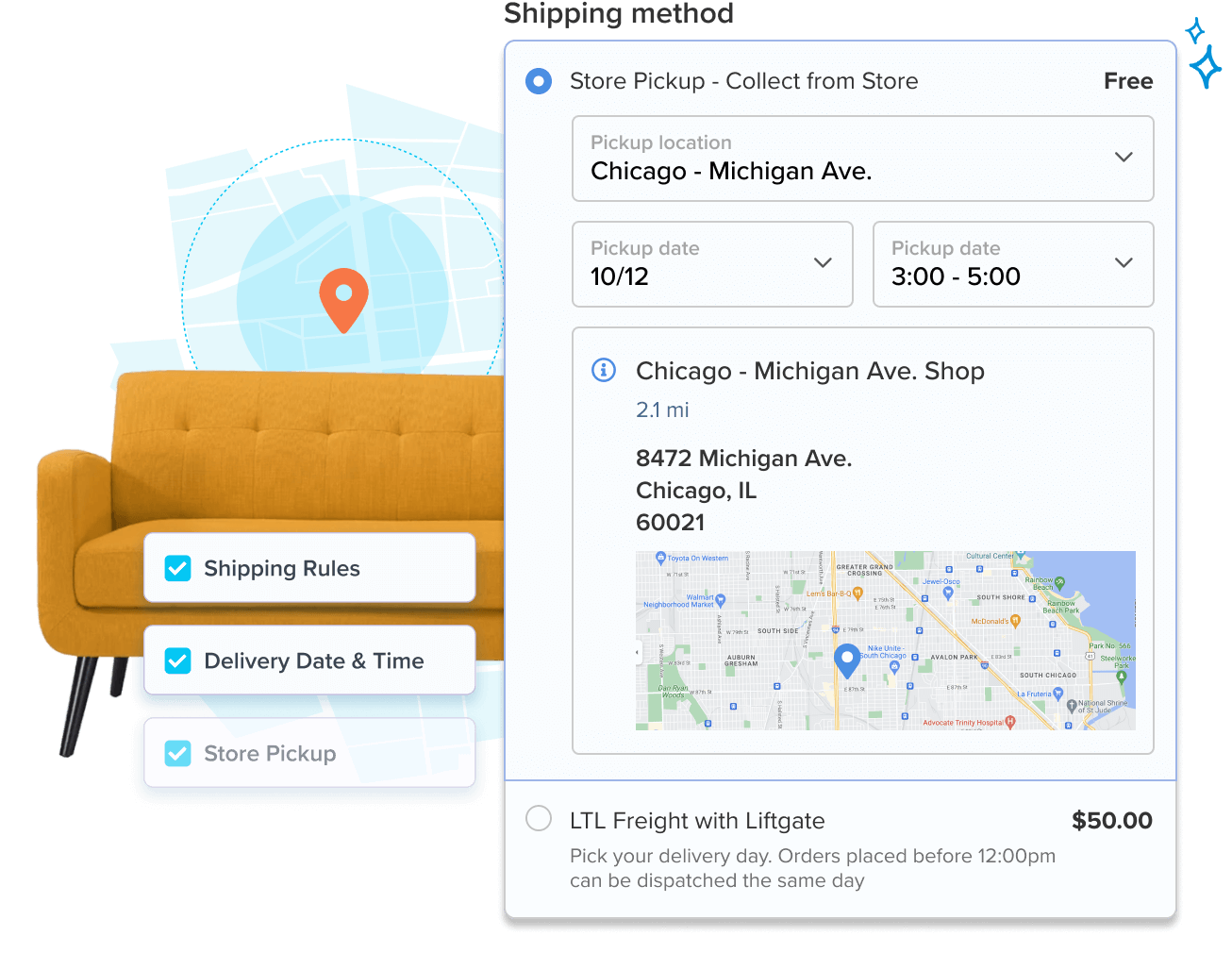 Shipping Options within Checkout