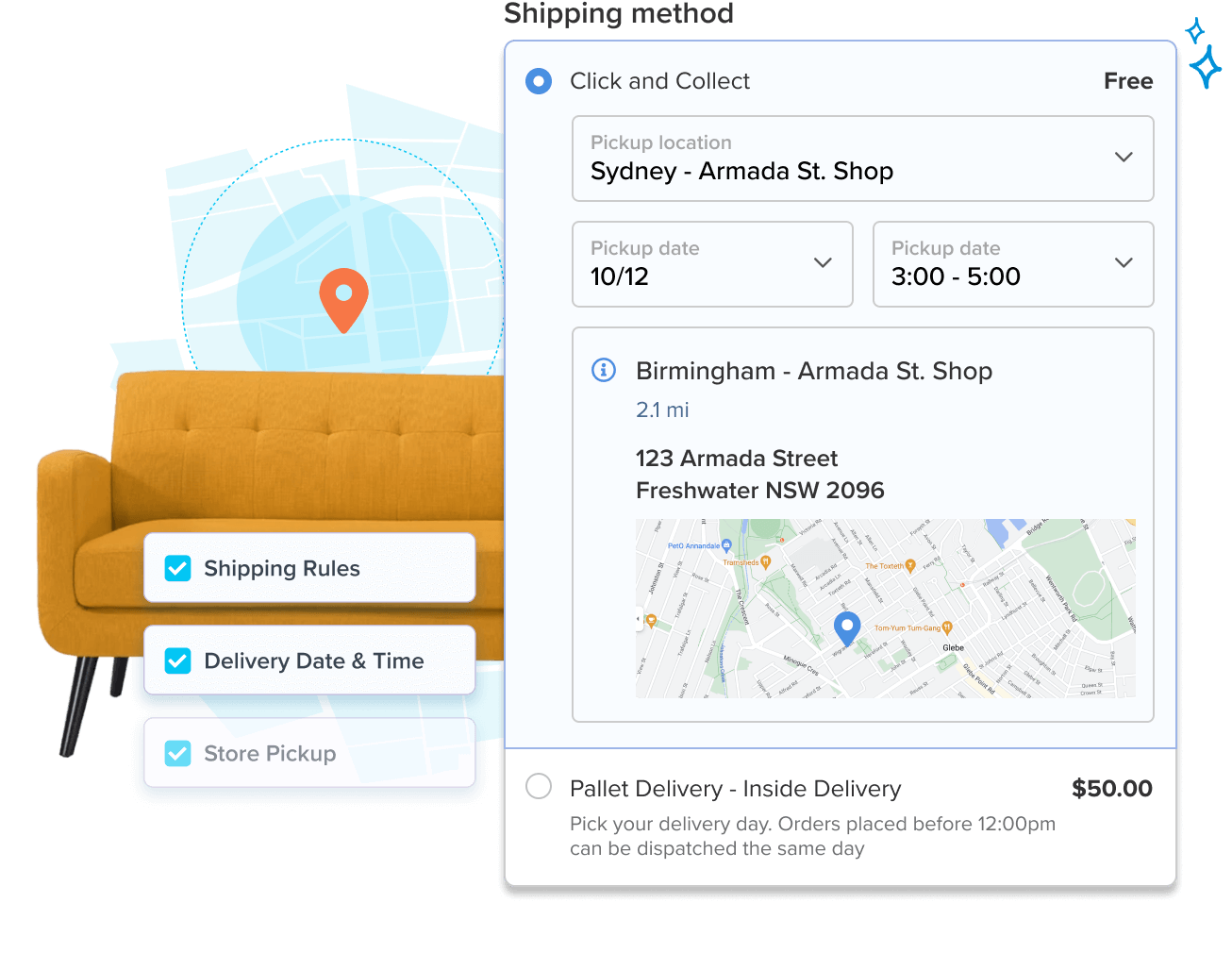 Shipping Options within Checkout