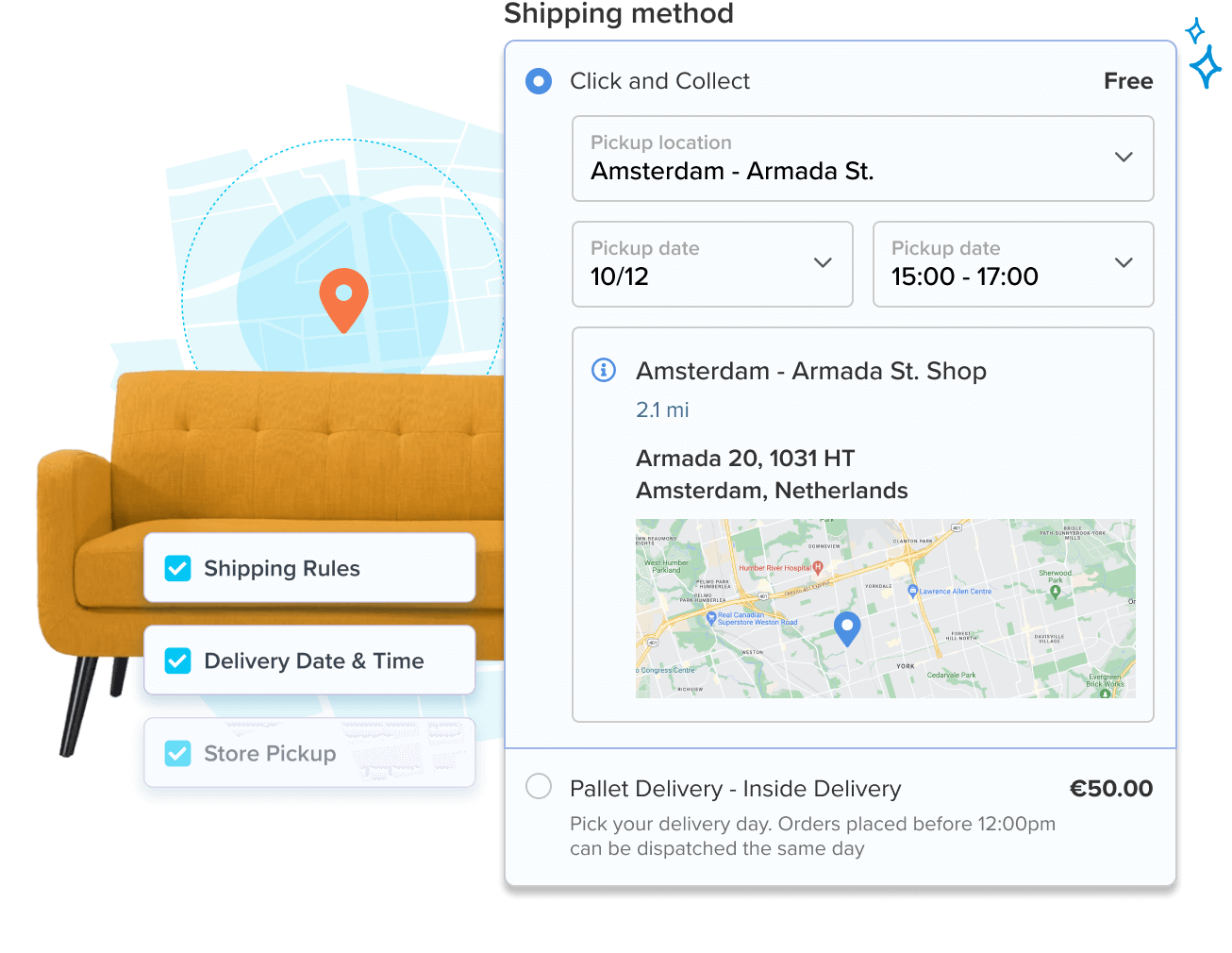 Shipping Options within Checkout