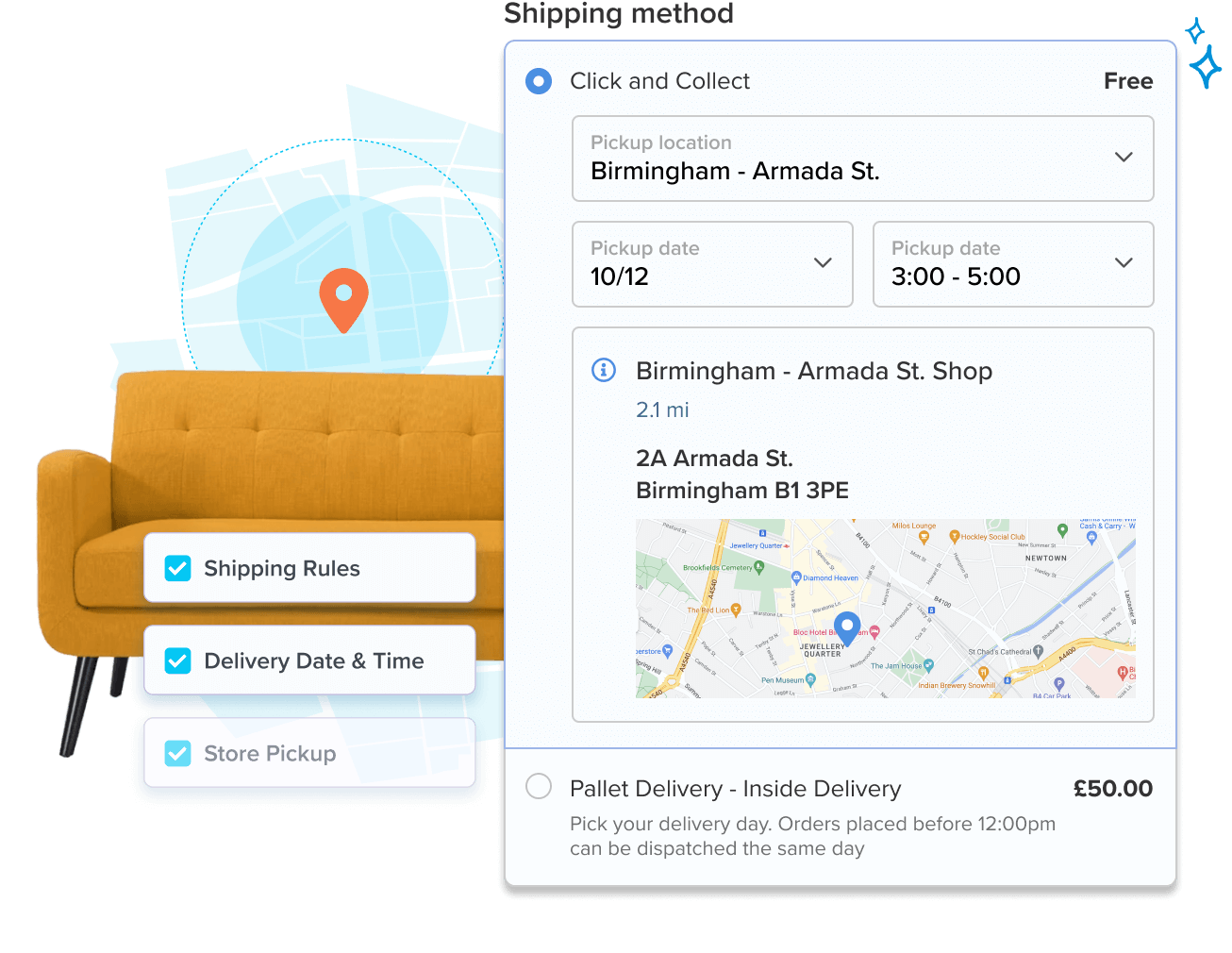 Shipping Options within Checkout