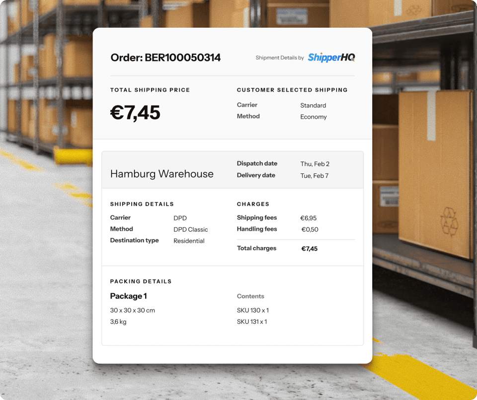 Advanced Shipment Details