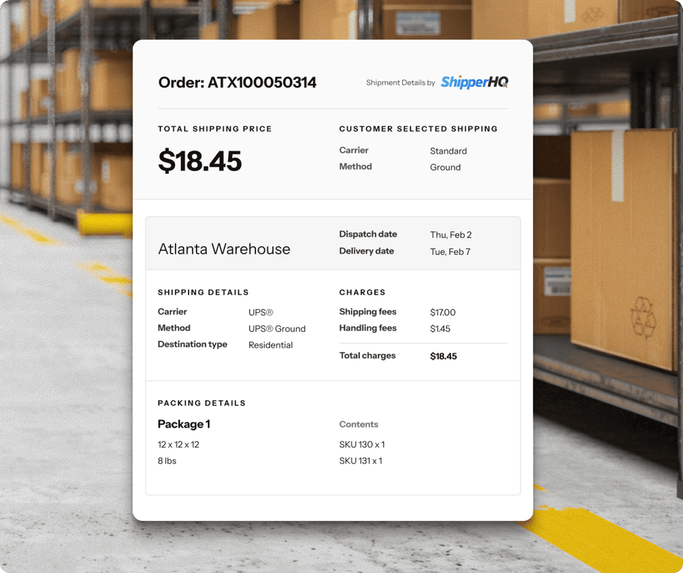 Advanced Shipment Details
