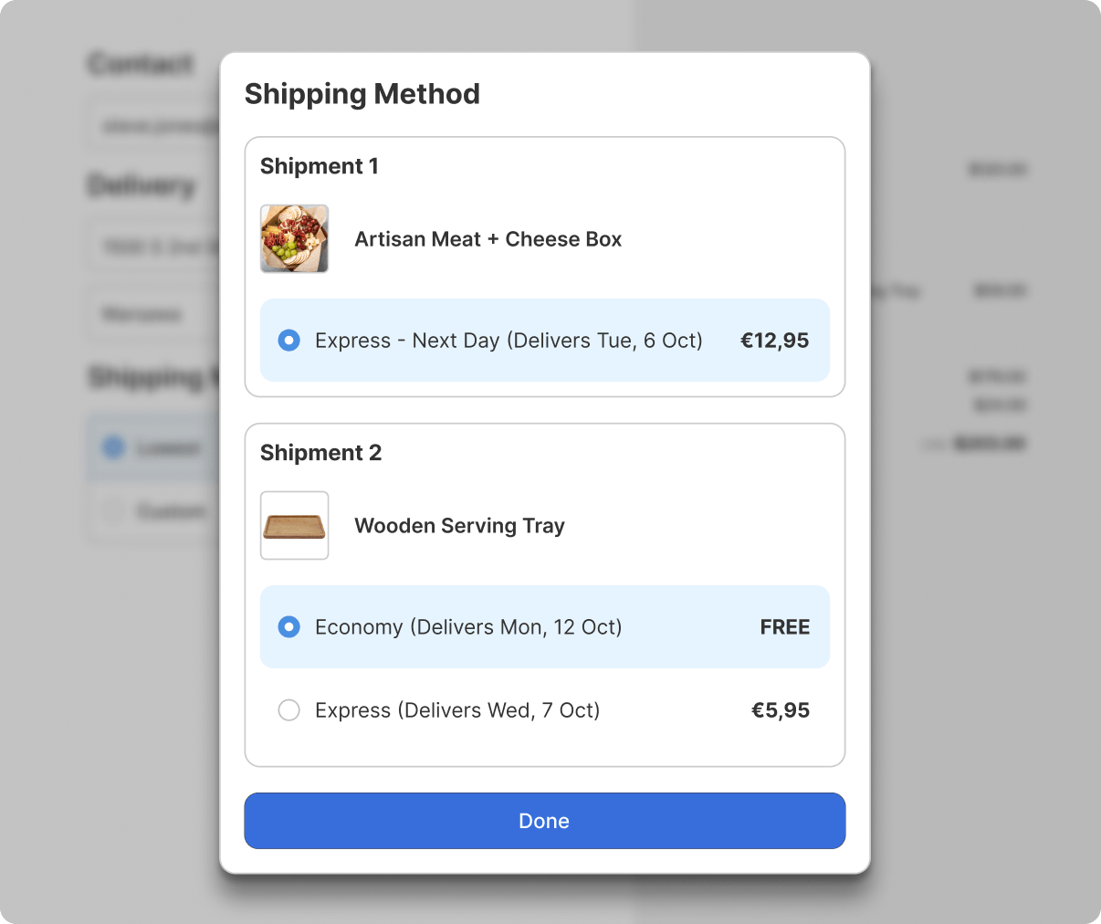 Split shipping